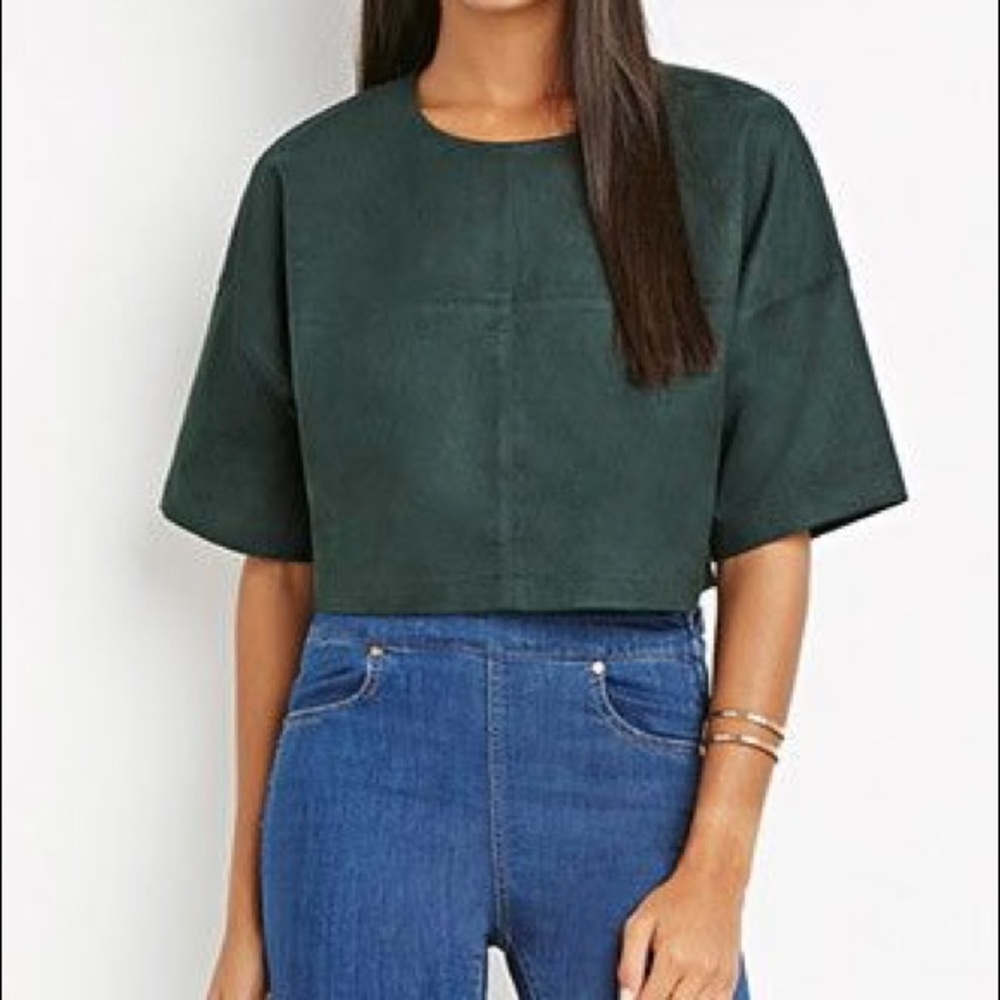 Suede Crop Top